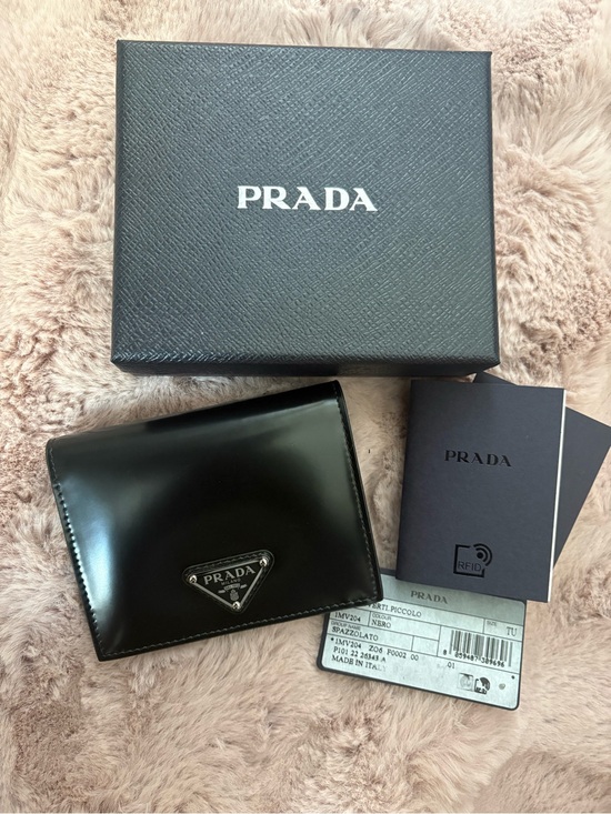 Prada Other - Prada small Black smooth Leather wallet